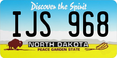 ND license plate IJS968