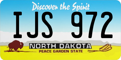 ND license plate IJS972