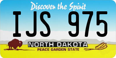 ND license plate IJS975