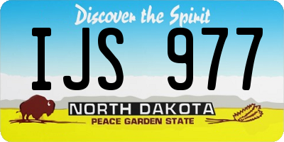 ND license plate IJS977