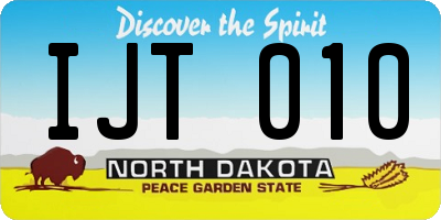 ND license plate IJT010