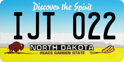 ND license plate IJT022