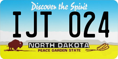 ND license plate IJT024