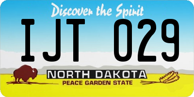 ND license plate IJT029