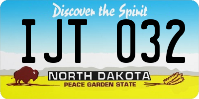 ND license plate IJT032
