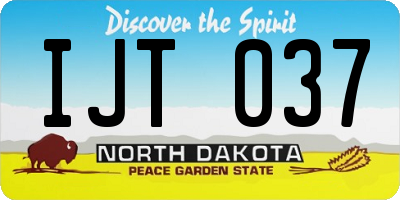 ND license plate IJT037