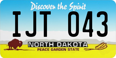 ND license plate IJT043