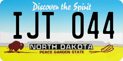ND license plate IJT044
