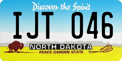 ND license plate IJT046