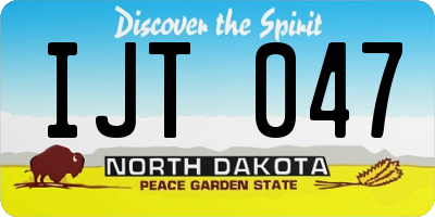 ND license plate IJT047