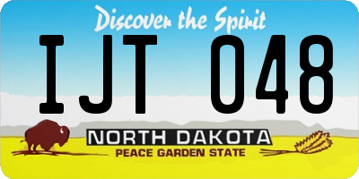ND license plate IJT048