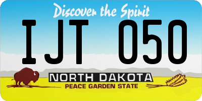 ND license plate IJT050