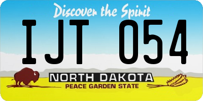 ND license plate IJT054