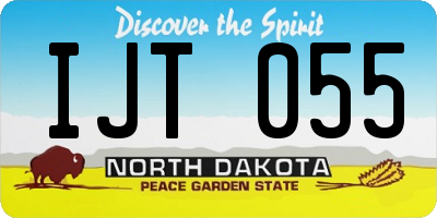 ND license plate IJT055