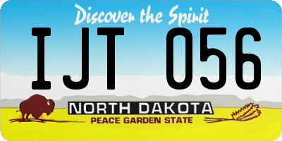 ND license plate IJT056