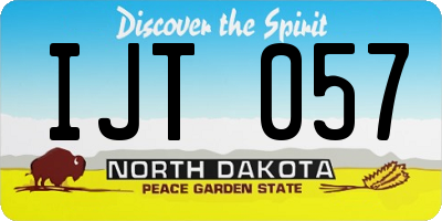 ND license plate IJT057