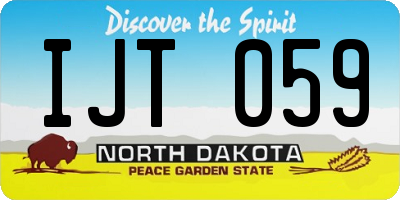 ND license plate IJT059