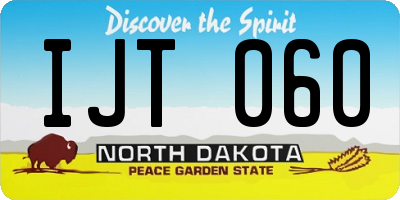 ND license plate IJT060