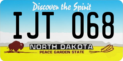 ND license plate IJT068