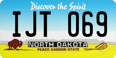 ND license plate IJT069