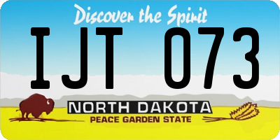 ND license plate IJT073