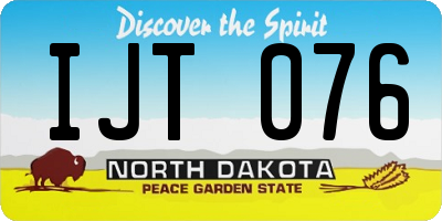 ND license plate IJT076
