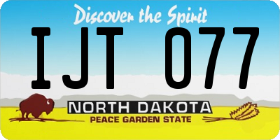 ND license plate IJT077