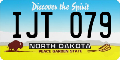 ND license plate IJT079