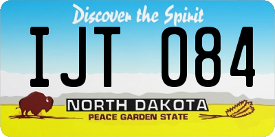 ND license plate IJT084