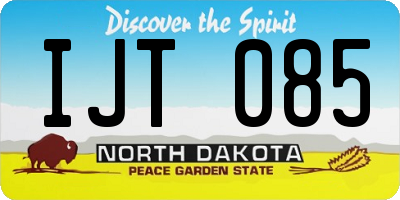 ND license plate IJT085