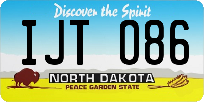 ND license plate IJT086