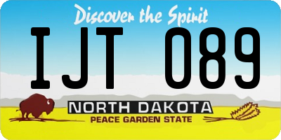 ND license plate IJT089