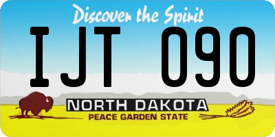 ND license plate IJT090