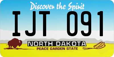 ND license plate IJT091
