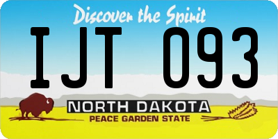 ND license plate IJT093