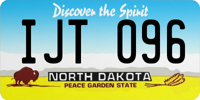 ND license plate IJT096