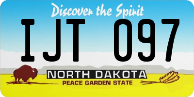 ND license plate IJT097