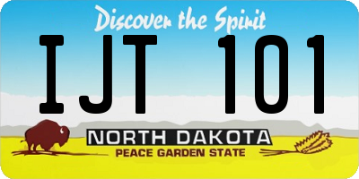 ND license plate IJT101