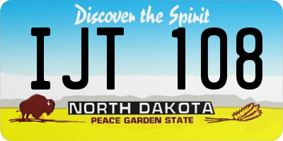 ND license plate IJT108