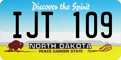 ND license plate IJT109