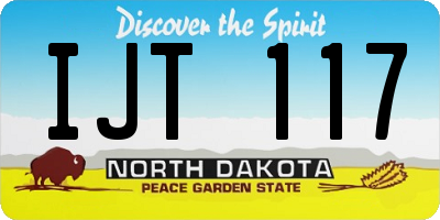 ND license plate IJT117