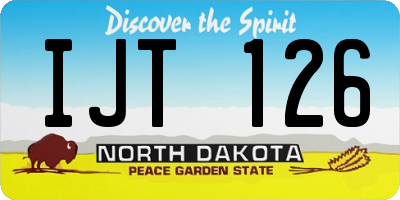 ND license plate IJT126
