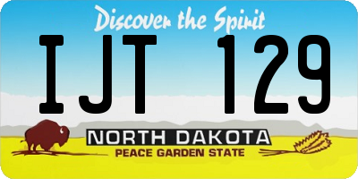 ND license plate IJT129