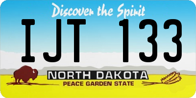 ND license plate IJT133