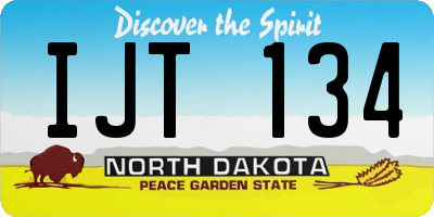 ND license plate IJT134