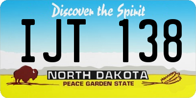 ND license plate IJT138