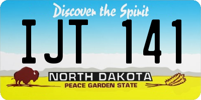 ND license plate IJT141