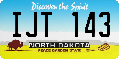 ND license plate IJT143