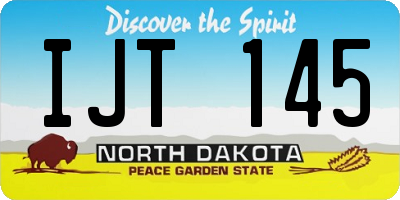 ND license plate IJT145