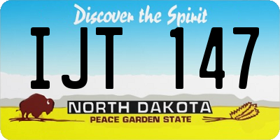 ND license plate IJT147